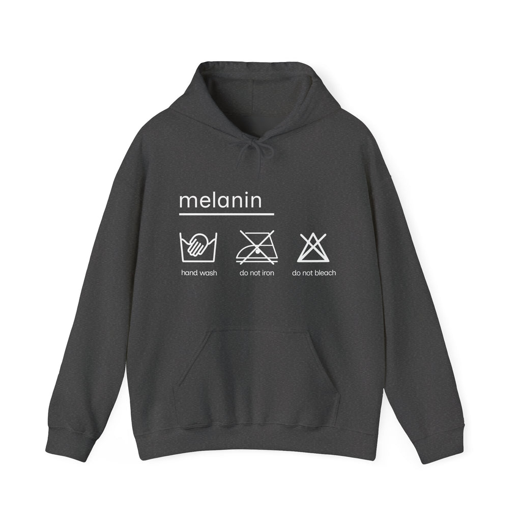 'melanin: hand wash only', Unisex Hooded Sweatshirt