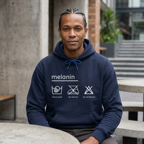 'melanin: hand wash only', Unisex Hooded Sweatshirt