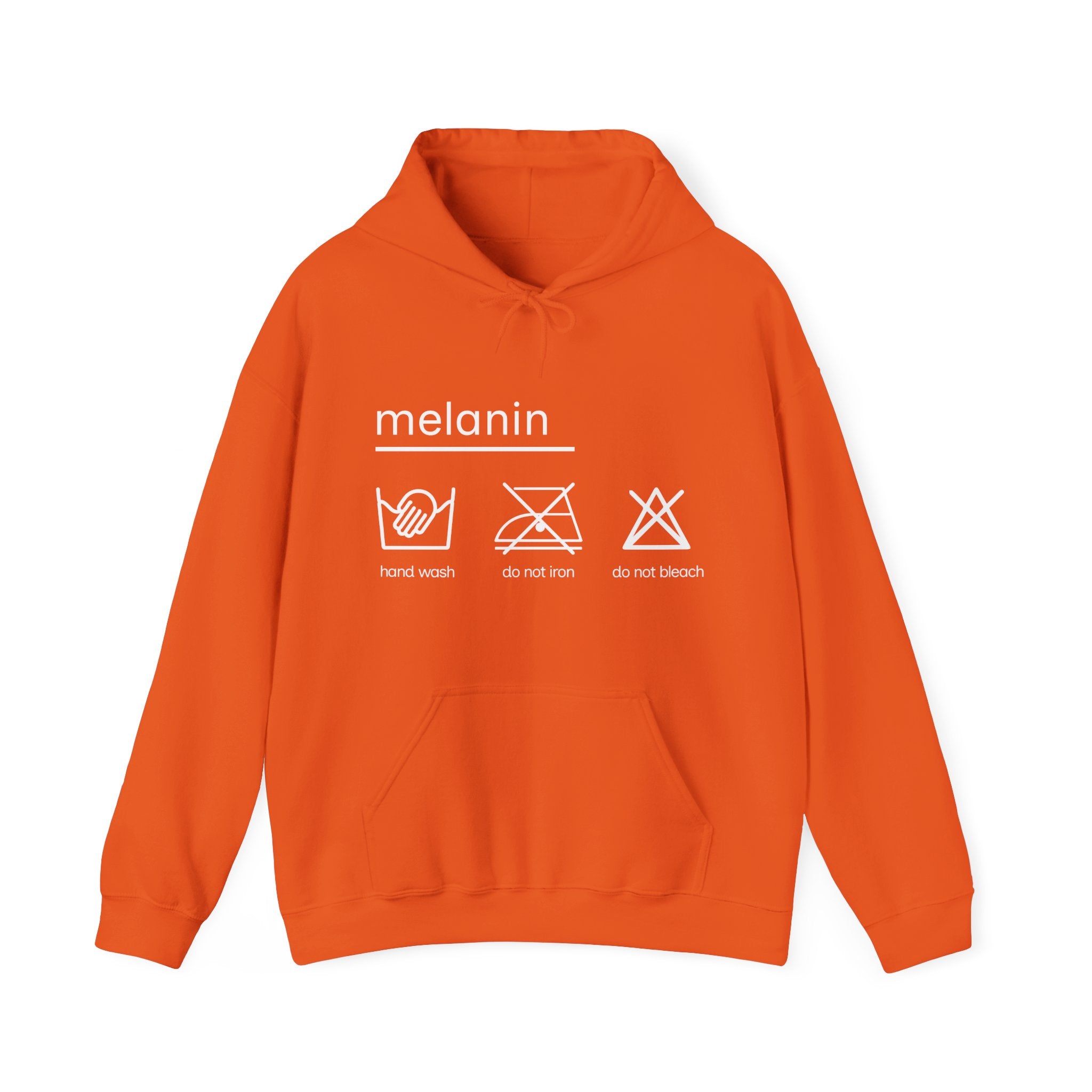 'melanin: hand wash only', Unisex Hooded Sweatshirt