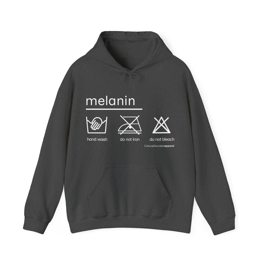 'melanin: hand wash only', Unisex Hooded Sweatshirt