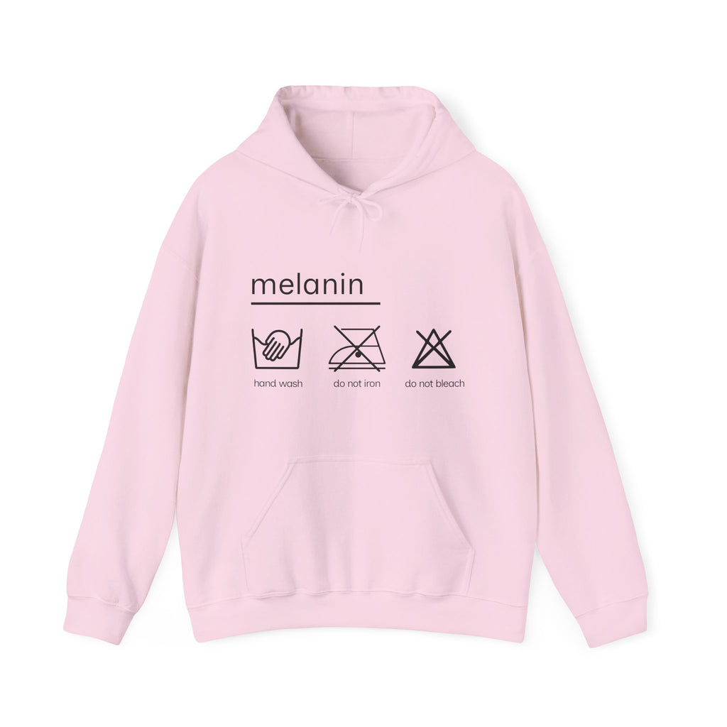 'melanin: hand wash only', Unisex Hooded Sweatshirt