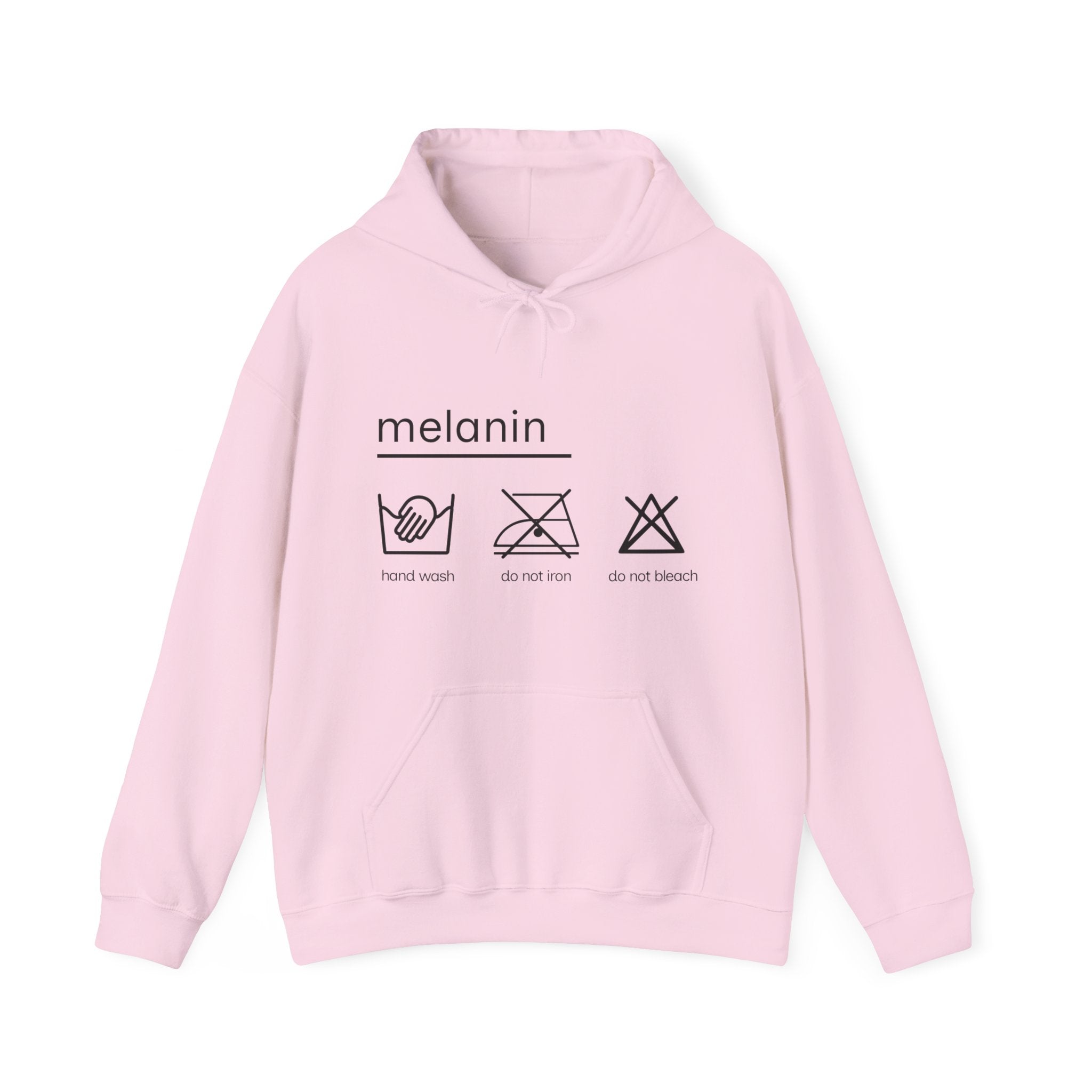'melanin: hand wash only', Unisex Hooded Sweatshirt